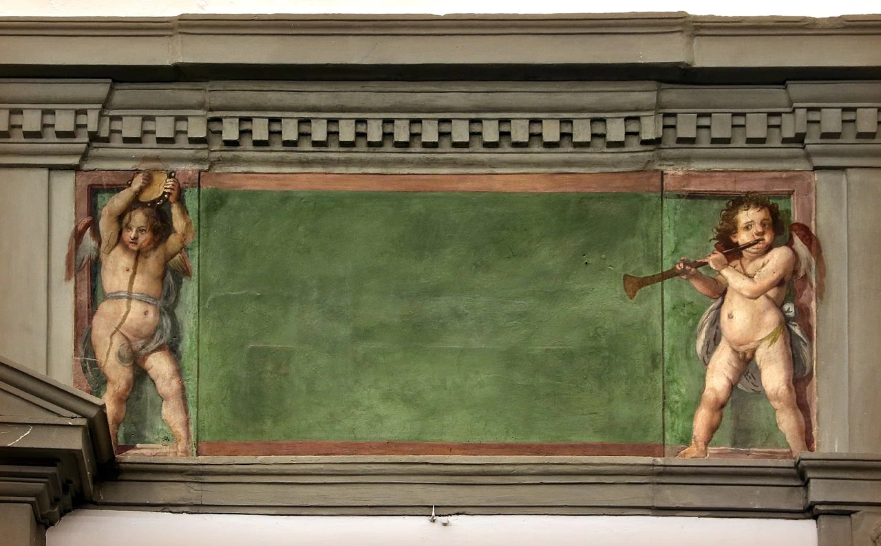 Opere di Misericordia di Cosimo Ulivelli - putti, Santi Filippo e Jacopo, Firenze